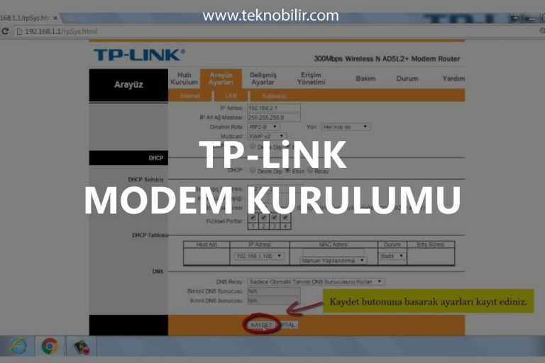 TPLink Modem Kurulumu