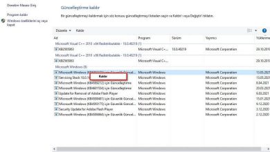 Windows 10 Güncelleme Kaldırma