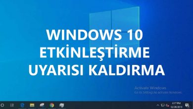 Windows 10 Etkinleştirme Uyarısı Kaldırma