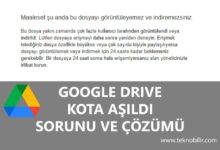 Google Drive Kota Aşıldı