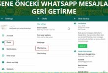 1 Sene Önceki Whatsapp Mesajları Geri Getirme