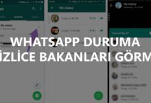Whatsapp Duruma Gizlice Bakanları Görme