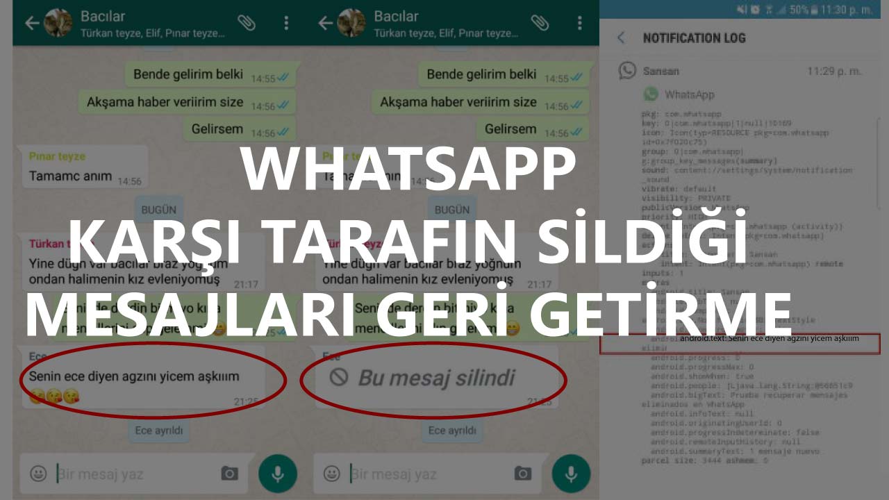 Whatsapp Karşı Tarafın Sildiği Mesajları Geri Getirme