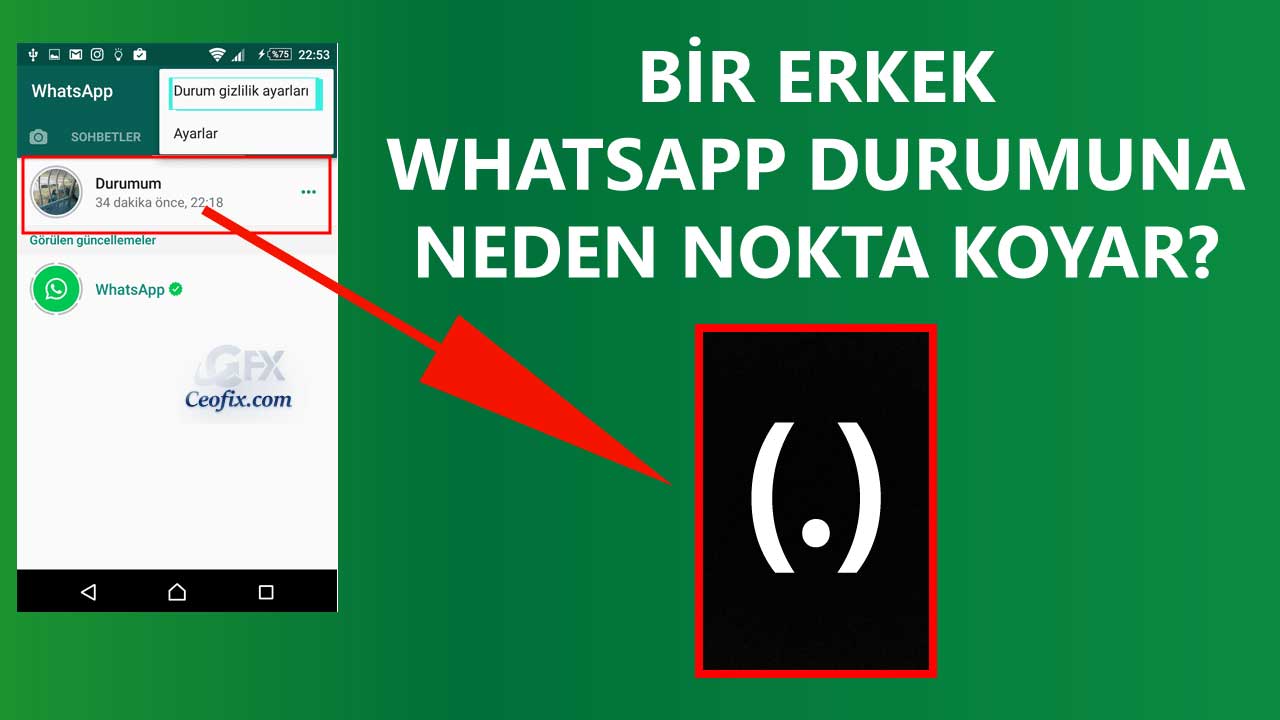 Bir Erkek Whatsapp Durumuna Neden Nokta Koyar?