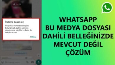 Whatsapp Bu Medya Dosyası Dahili Belleğinizde Mevcut Değil