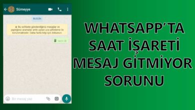 Whatsapp’ta Saat İşareti