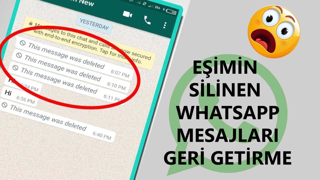 Eşimin Silinen Whatsapp Mesajları Geri Getirme