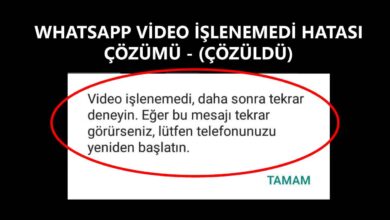 Whatsapp Video İşlenemedi Hatası