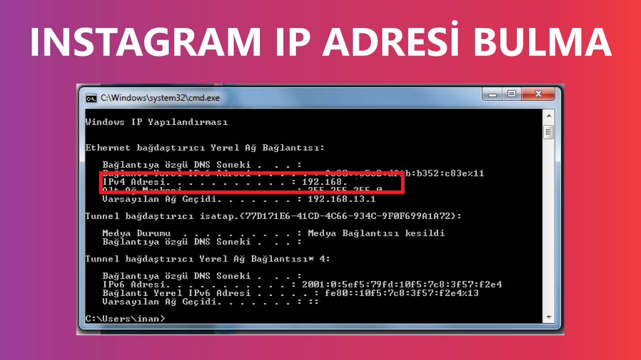 Instagram IP Adresi Bulma