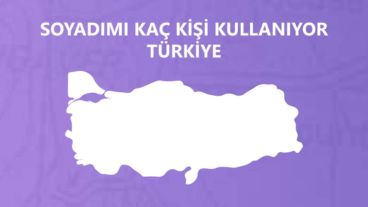 Soyadımı Kaç Kişi Kullanıyor Türkiye